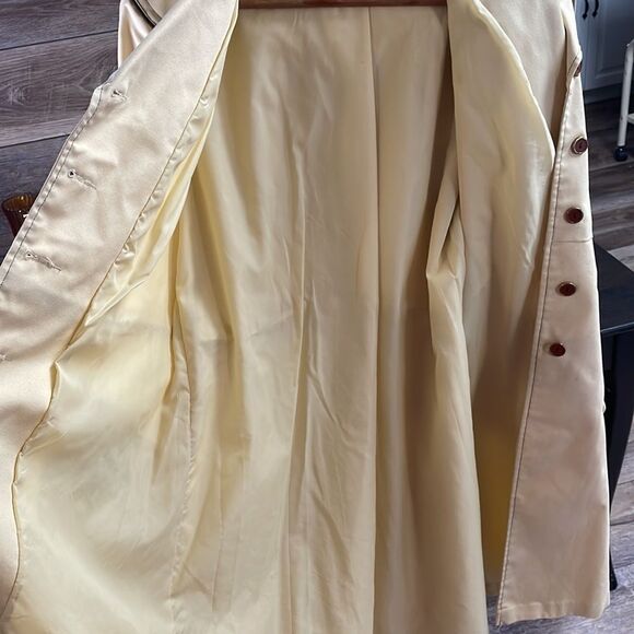 Ladies Button Down Trench Coat Jacket , Size 14, Tan, Vintage - Picture 8 of 13